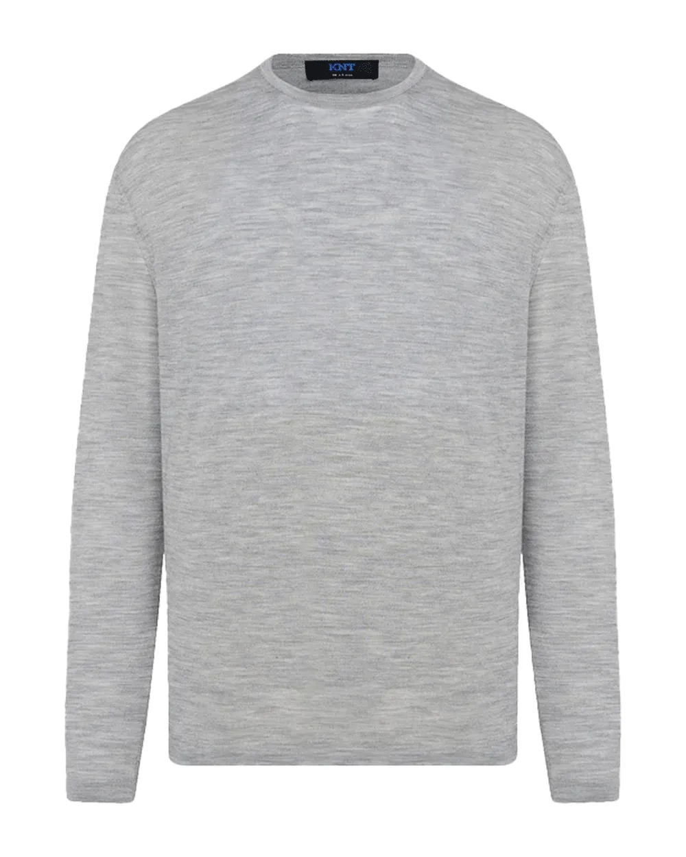 Pearl Grey Crewneck Knit Sweater