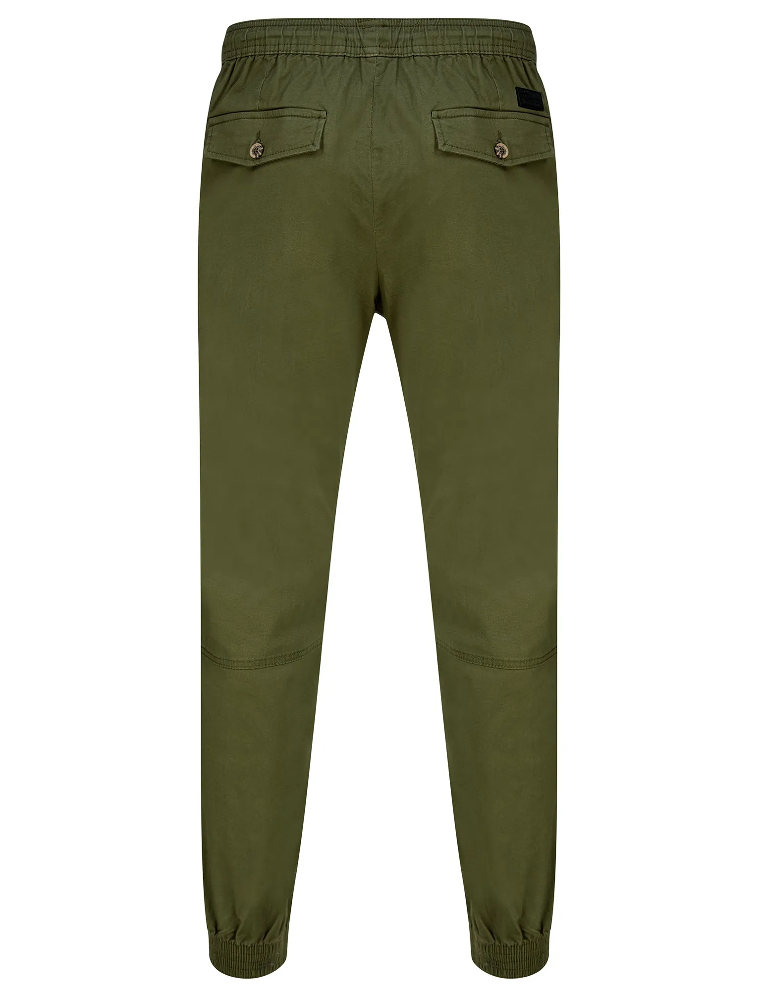 Portmany Stretch Cotton Twill Cuffed Cargo Jogger Pants in Dusty Olive - Tokyo Laundry