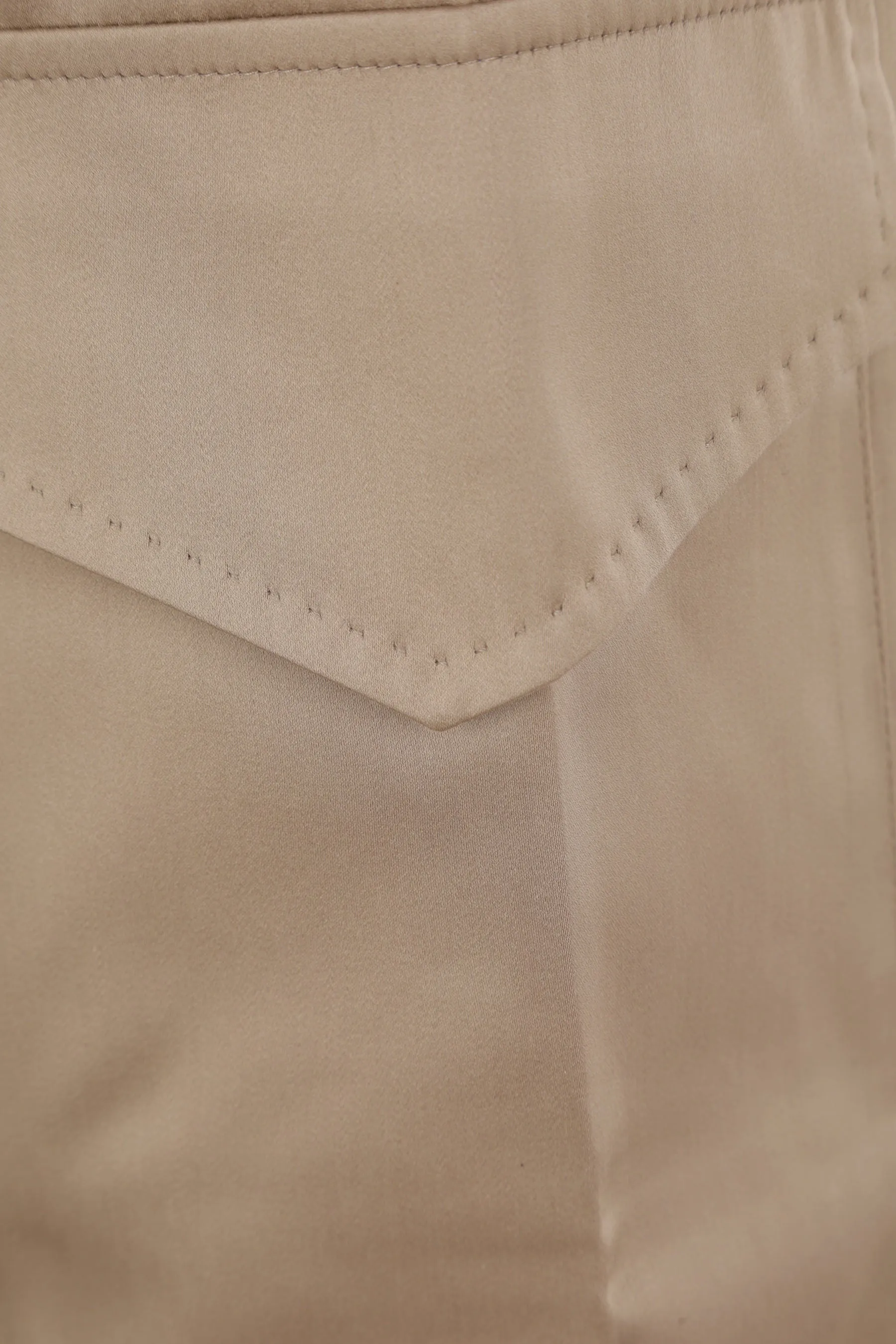 shiny cotton cropped chinos