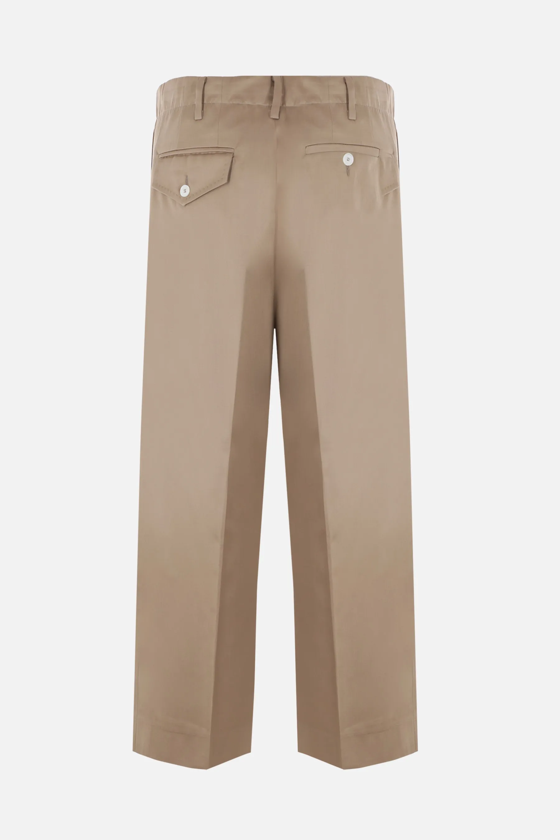 shiny cotton cropped chinos