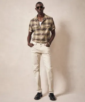 Slim Fit 5-Pocket Chino in Stone