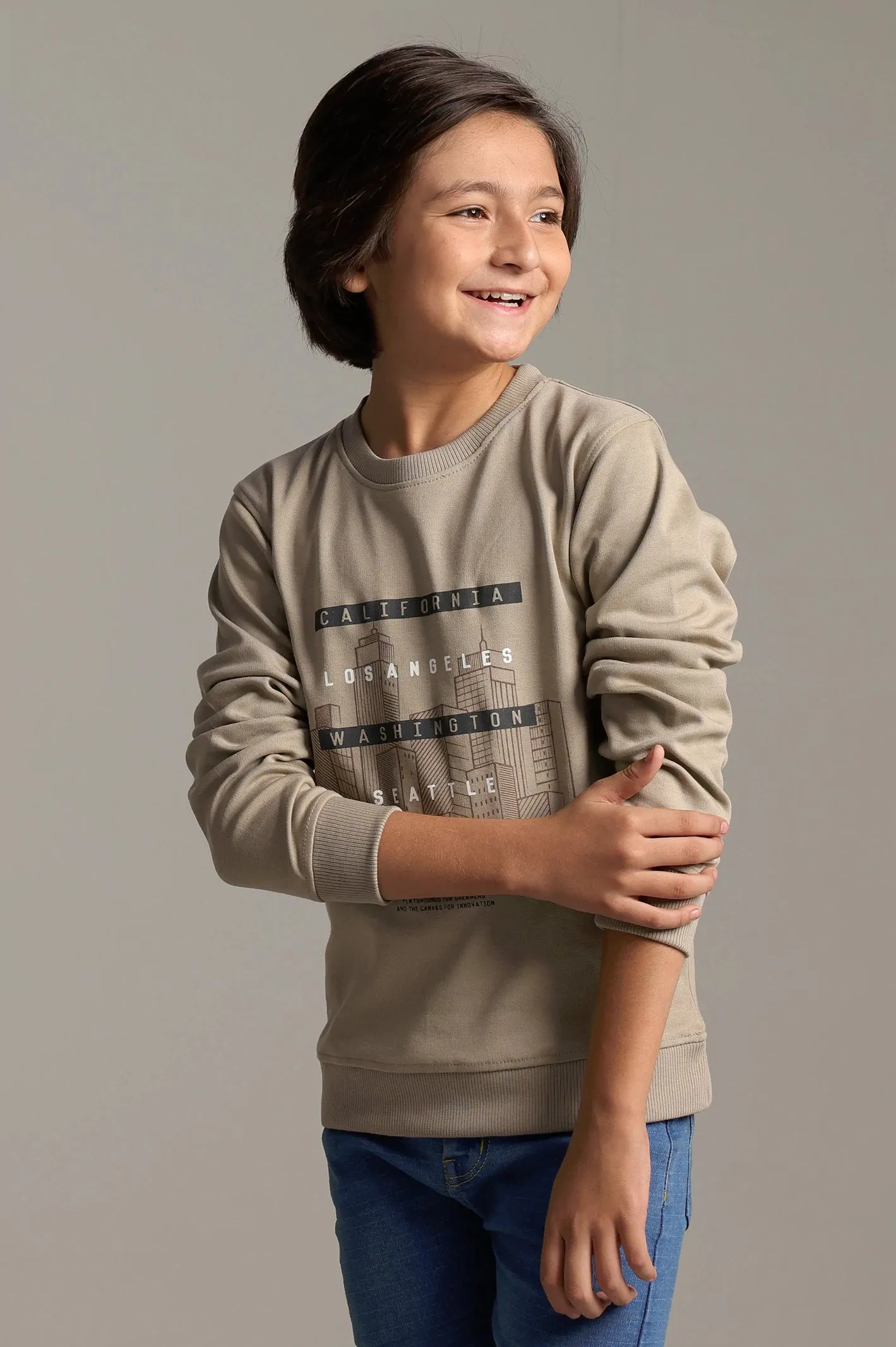 Statement Graphic Print Boys Sweatshirt