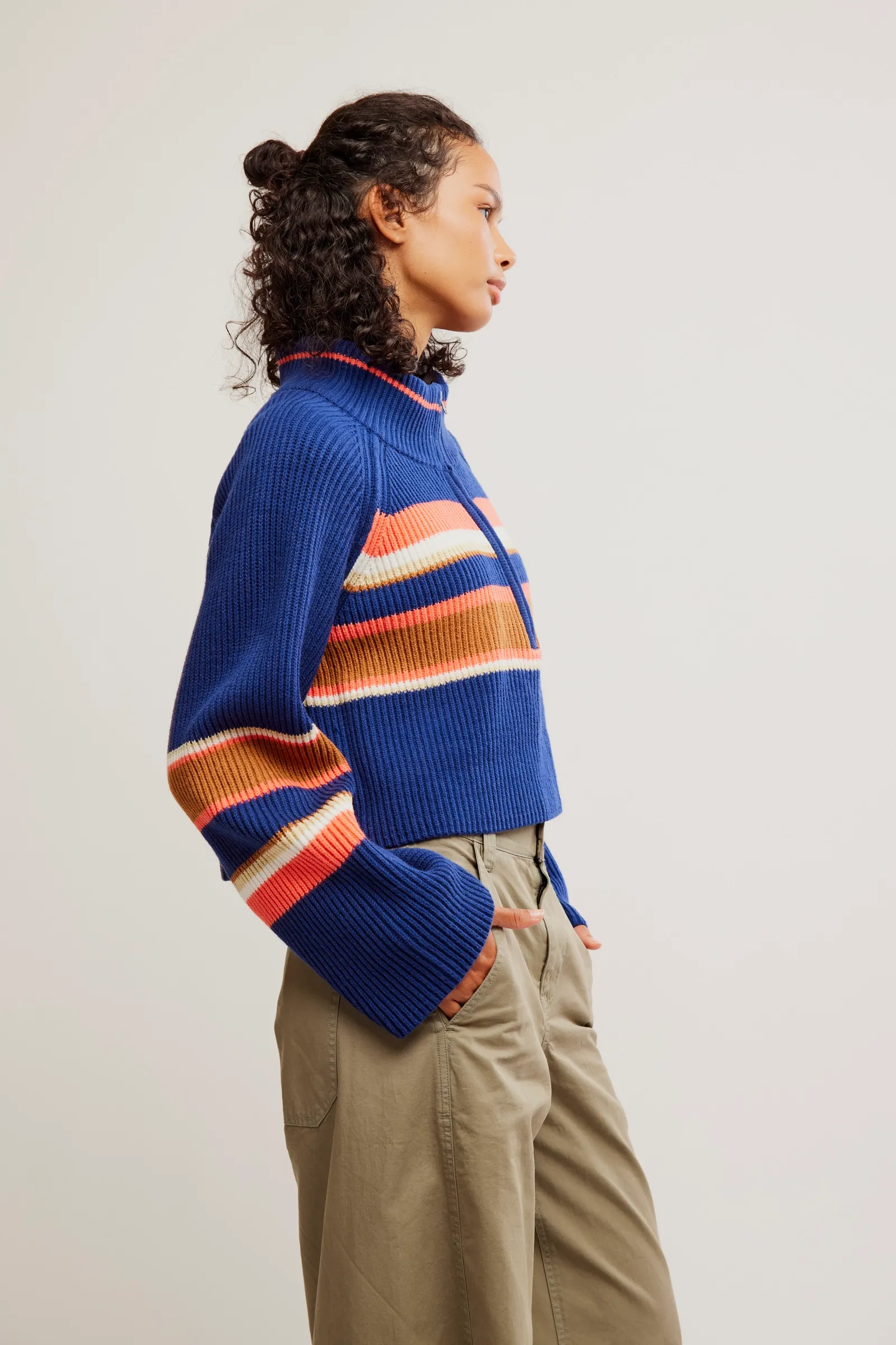Striped Greta Half Zip
