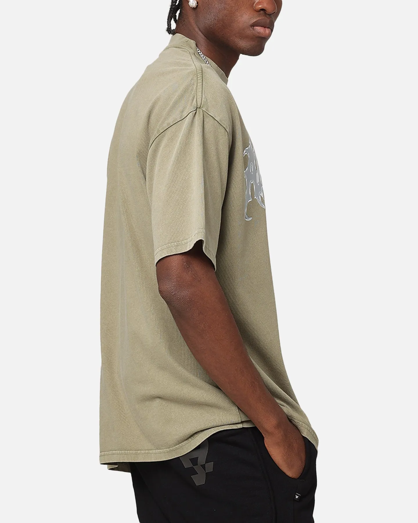 The Anti Order New Dawn Mock Neck T-Shirt Vintage Khaki