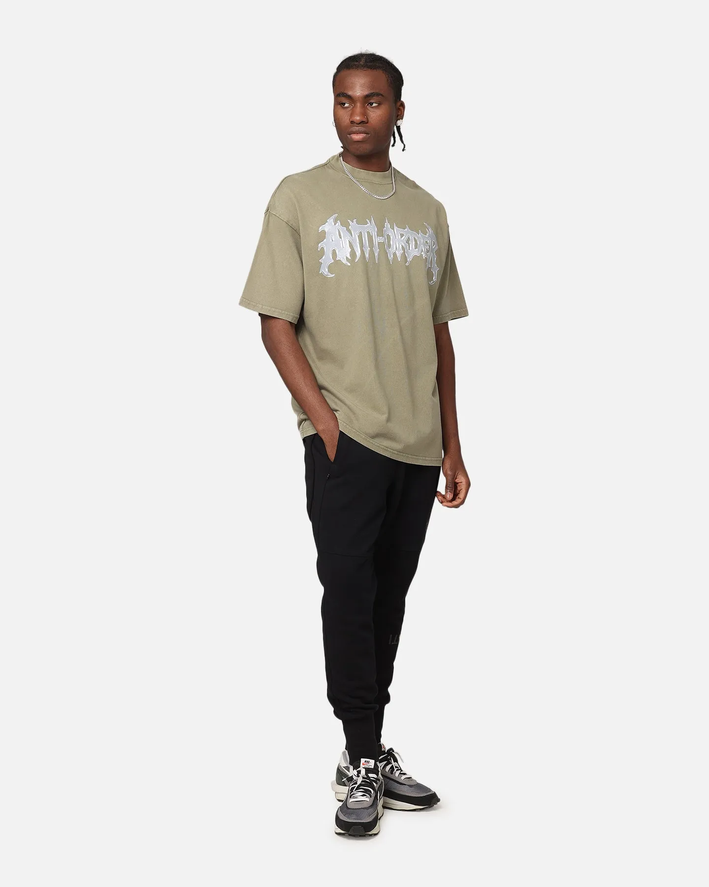 The Anti Order New Dawn Mock Neck T-Shirt Vintage Khaki