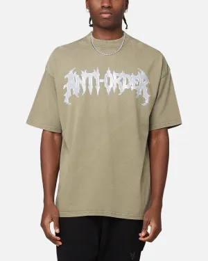 The Anti Order New Dawn Mock Neck T-Shirt Vintage Khaki