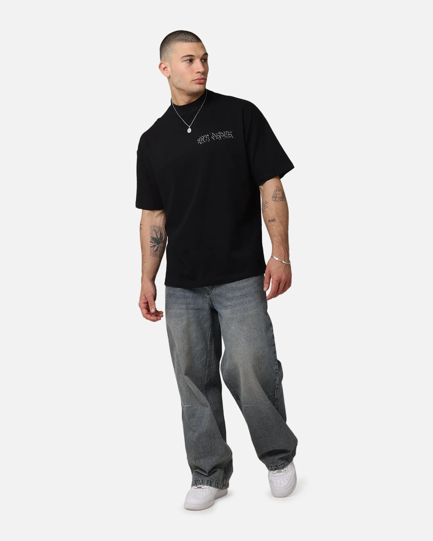 The Anti Order Tiger Mock Neck T-Shirt Black