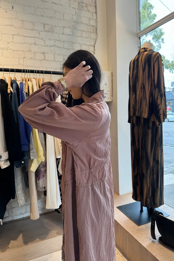 Transit Par Such | Silk Trench Coat - Rose