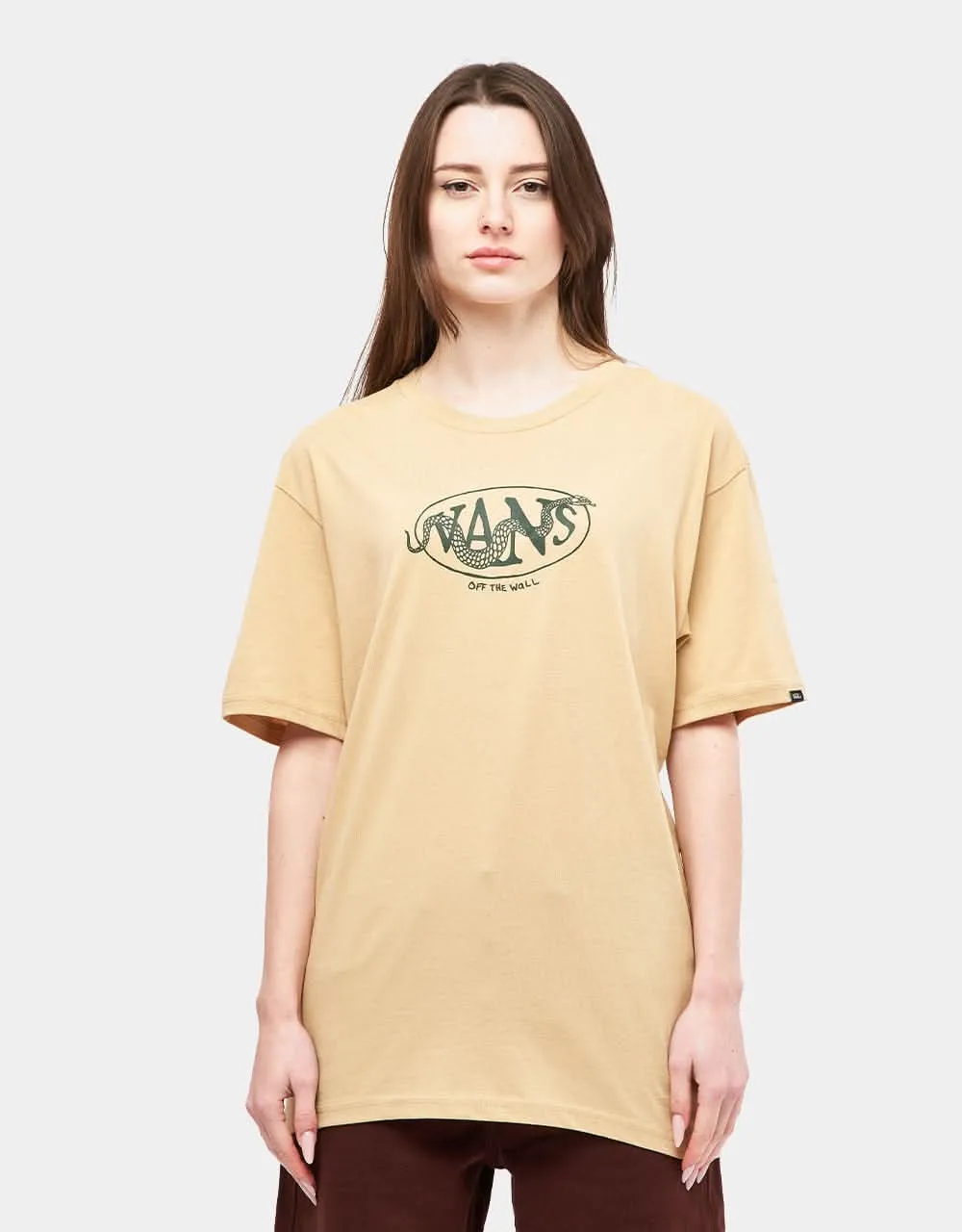 Vans Snaked Center Logo T-Shirt - Taos Taupe