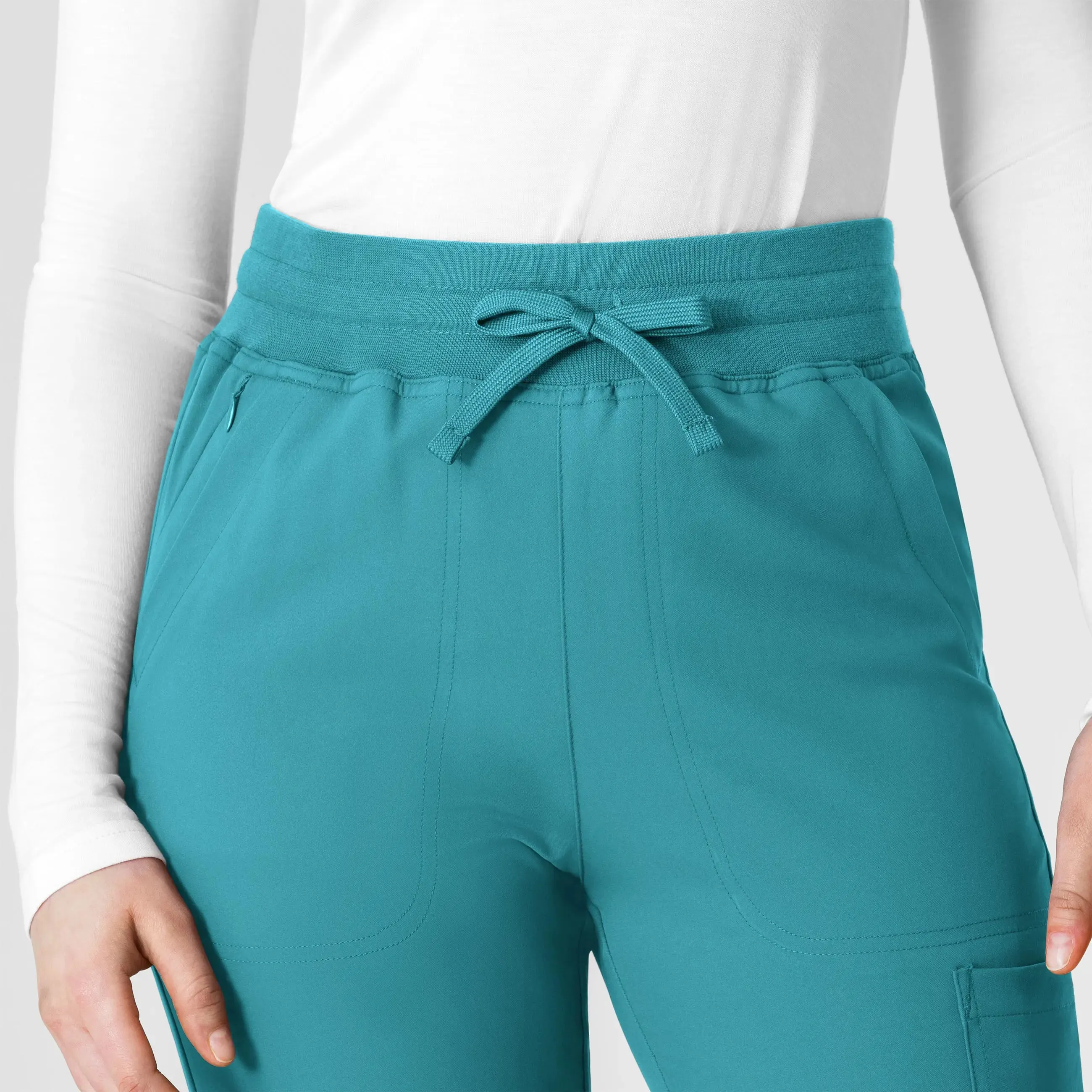 Wink Women's Cargo Straight Slim Leg Scrub Pant - Teal