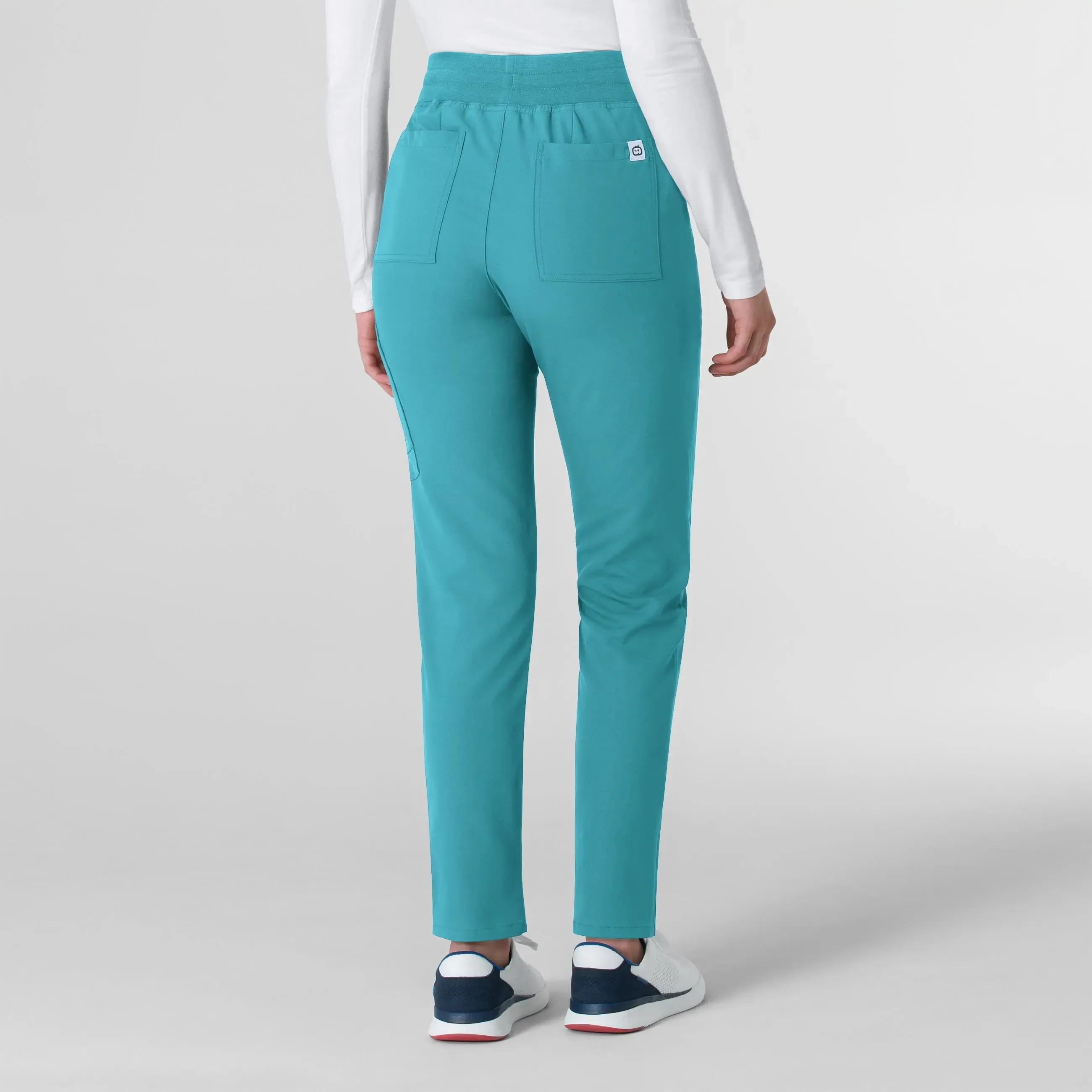 Wink Women's Cargo Straight Slim Leg Scrub Pant - Teal