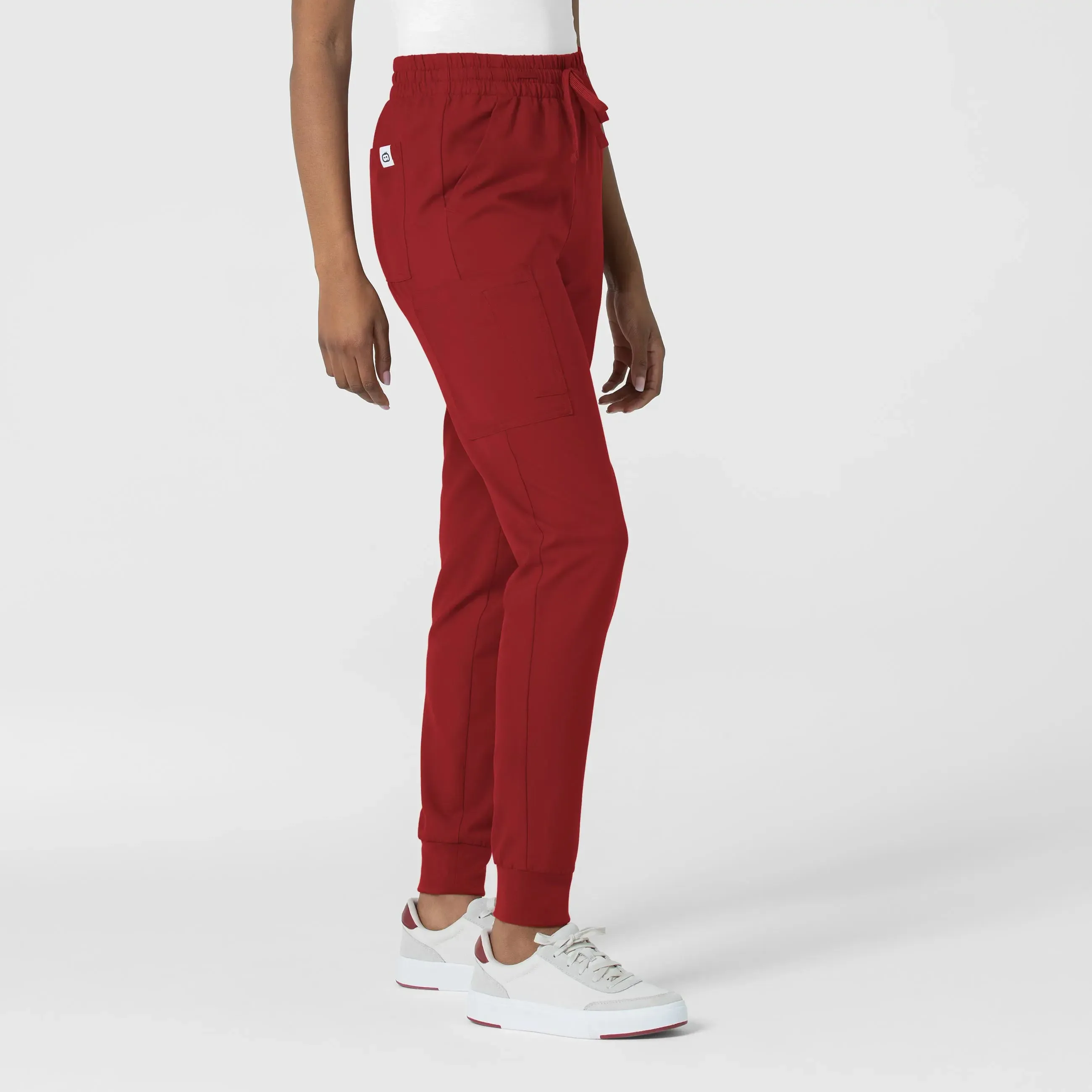 Wink Women's Thrive Cargo Jogger Scrub Pant - Burgundy