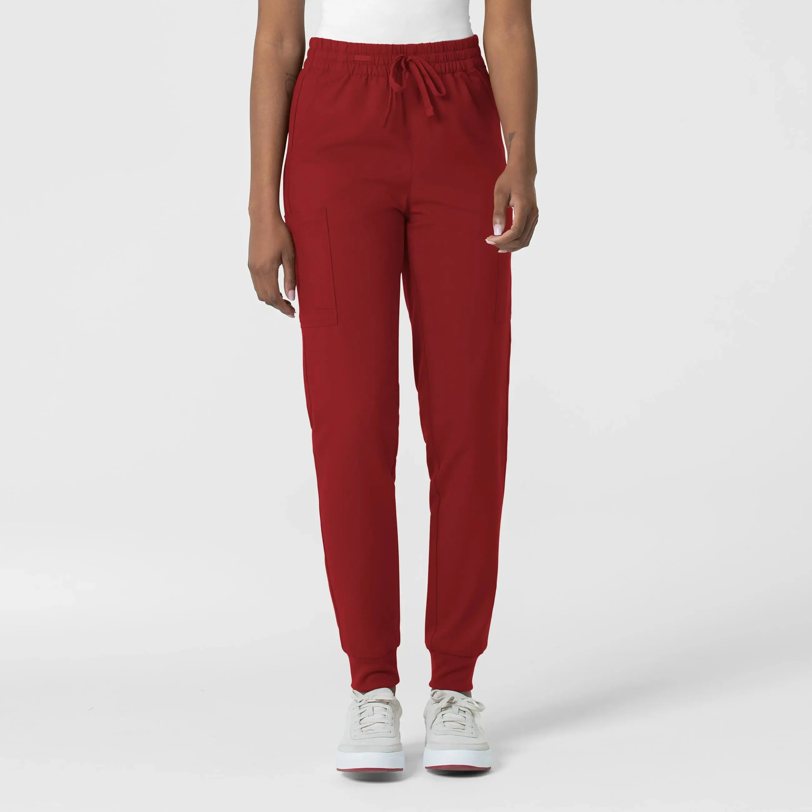 Wink Women's Thrive Cargo Jogger Scrub Pant - Burgundy