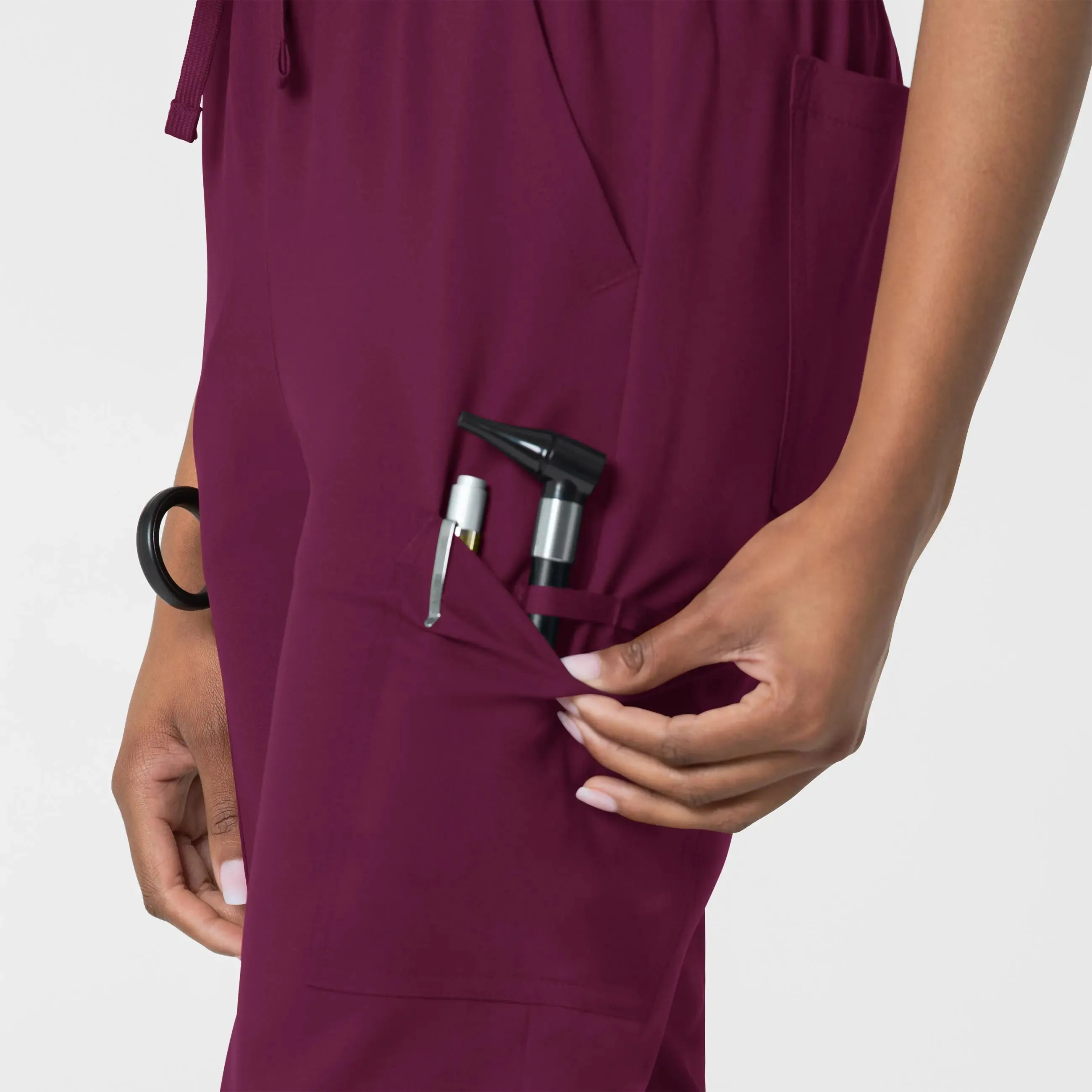 Wink Women's Thrive Cargo Jogger Scrub Pant - Wine