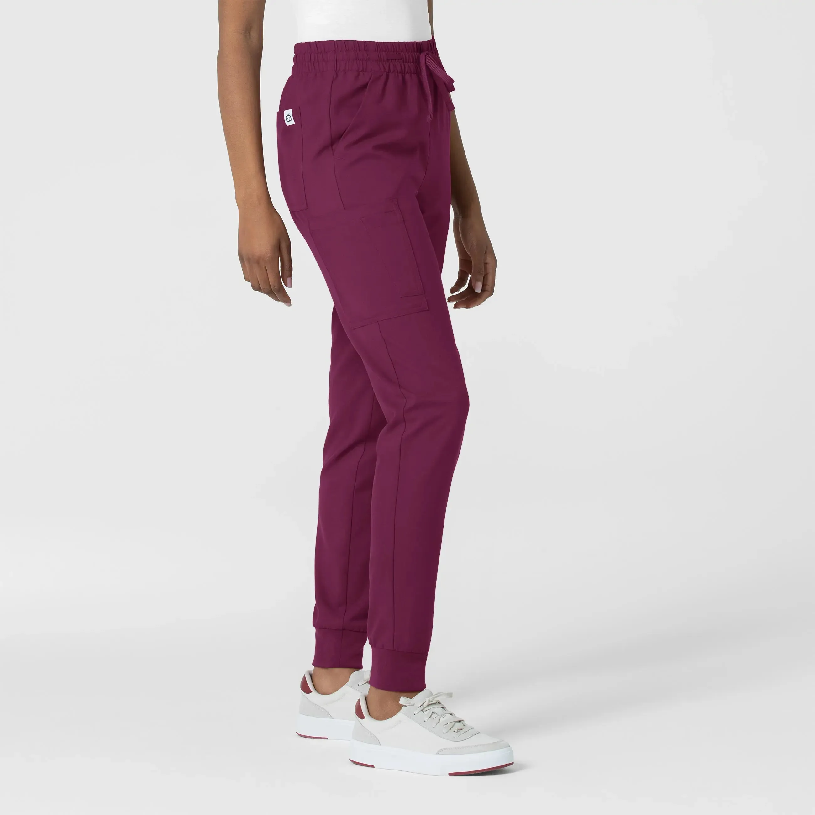 Wink Women's Thrive Cargo Jogger Scrub Pant - Wine