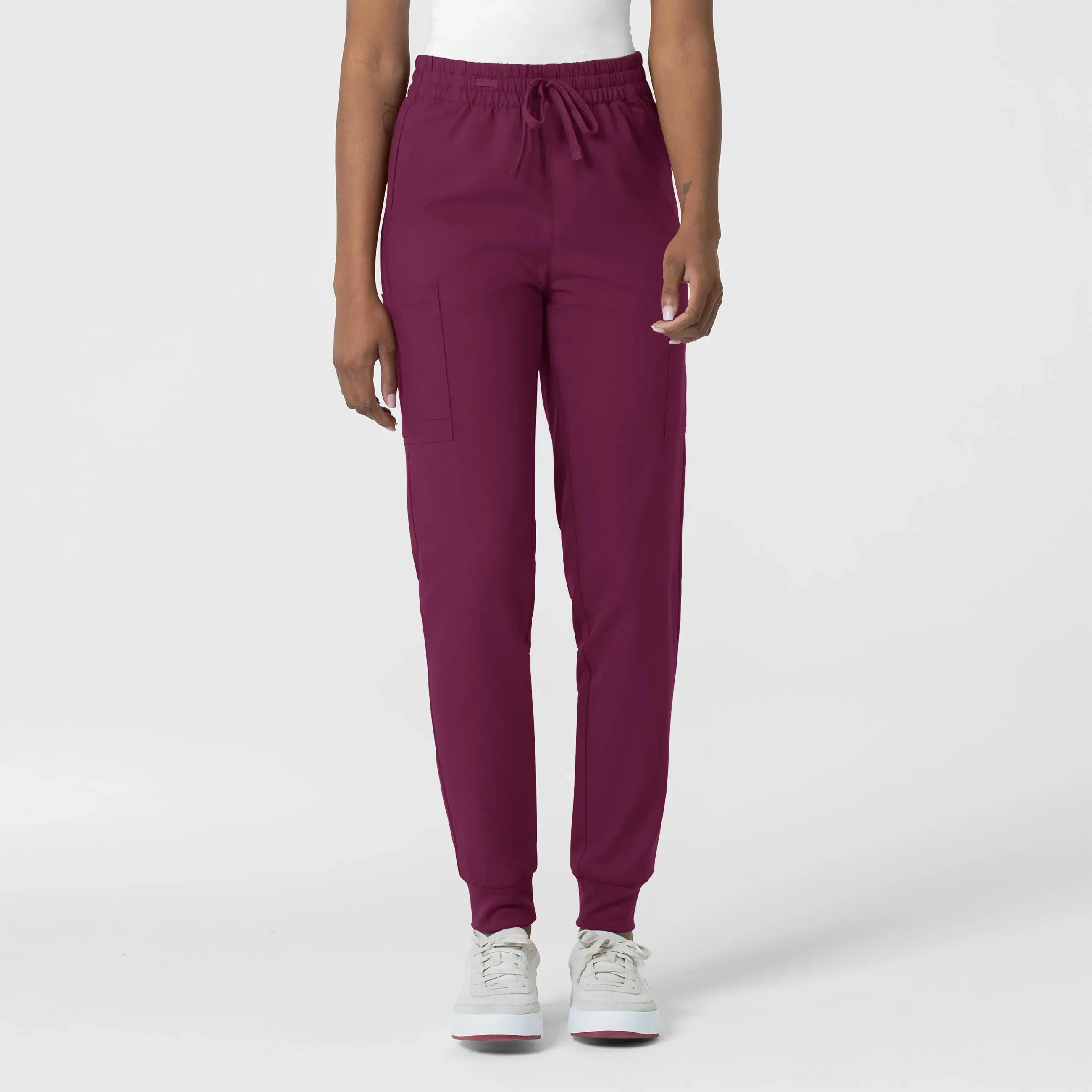Wink Women's Thrive Cargo Jogger Scrub Pant - Wine