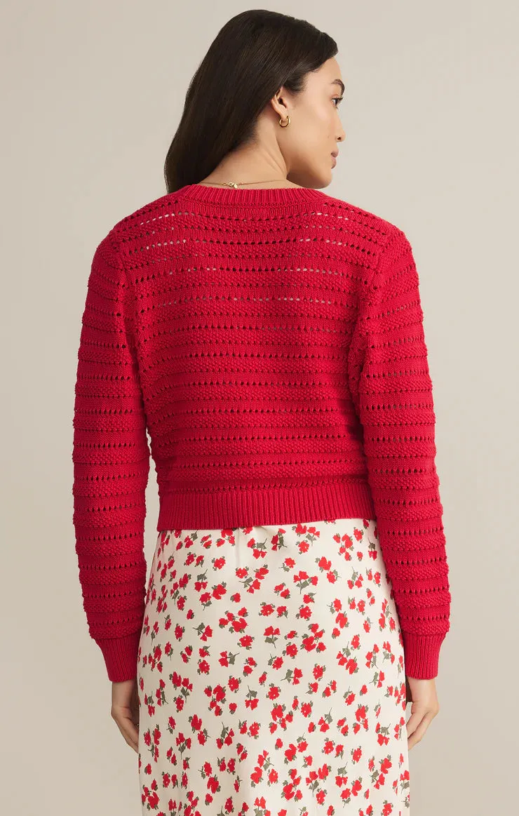 ZSU Romance Cardigan in Cherry