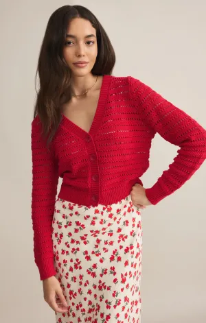 ZSU Romance Cardigan in Cherry